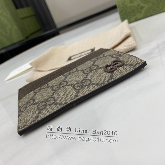 Gucci專櫃古馳最新款飾GG細節卡片夾卡包 jh2304型號：795230